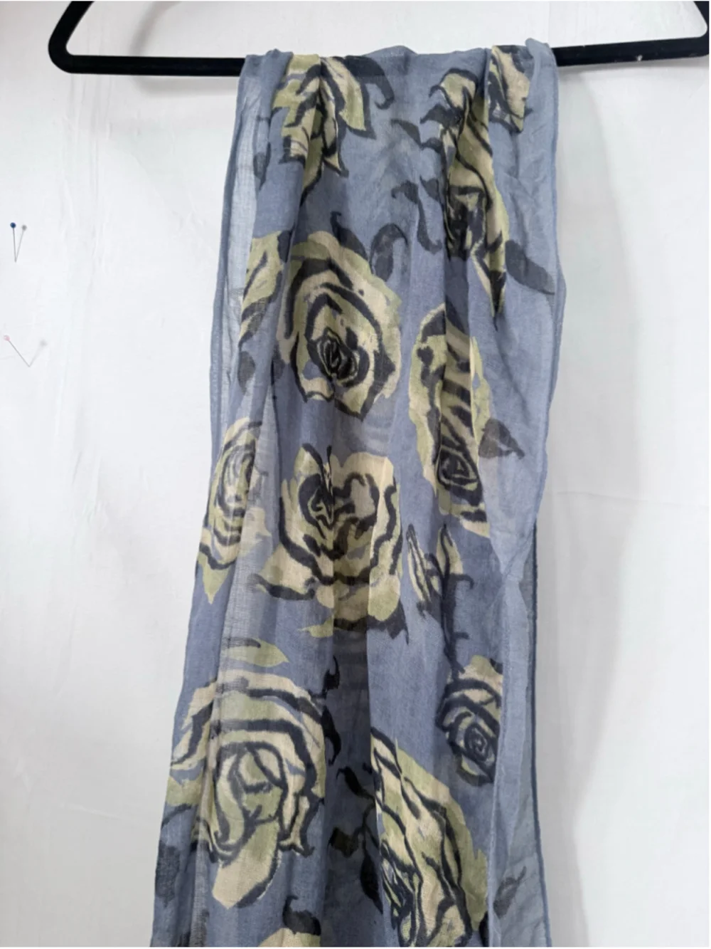 Women's Unknown Floral Scarf One Size Blue Green